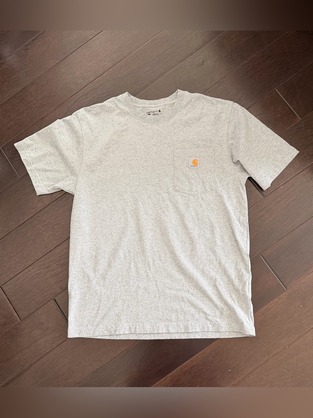 Carhartt Loose Fit Short Sleeve Gray Front Pocket Mens Medium